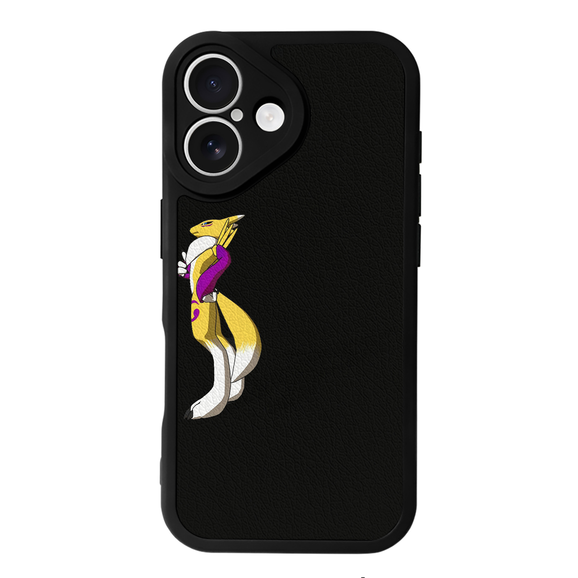 （画像用） Digimon デジタルモンスター/デジモン 【iPhone 16シリーズ対応】シリコンスマホケース（レザー調） 材質：シリコン